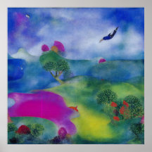 Modern Impressionist Pasture van het Zee