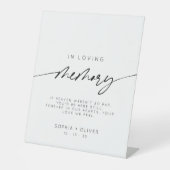 Modern in liefdevolle geheugen Elegant Script brui Reclamebord Met Voetstuk (Voorkant)