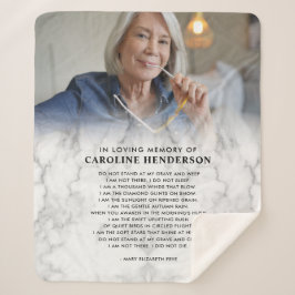 Modern in liefdevolle geheugen marmeren foto aande sherpa deken