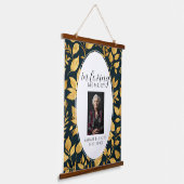 Modern In Loving Memory Foam Board with Photo Hangend Wandkleed (Gebogen)