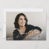 Modern in Loving Memory Foto Kaart (Voorkant)