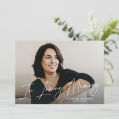 Modern in Loving Memory Foto Kaart (Staand voorkant)