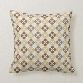 Modern Indonesia Javanese Batik "Kawung" - Mocha Kussen