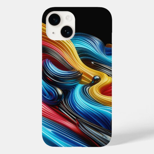 Modern Industrial Metallic Block Pattern Copper an Case-Mate iPhone Case (Achterkant)