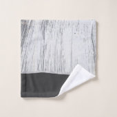 Modern Industrial Scratched White Charcoal Gray Bad Handdoek (Wasdoekje)