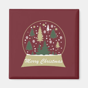 Modern ingerichte sneeuwbol magneet