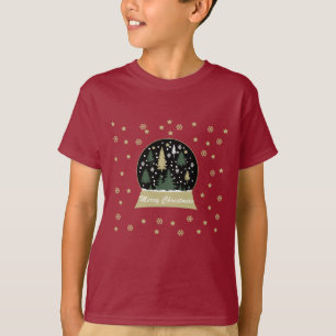 Modern ingerichte sneeuwbol t-shirt