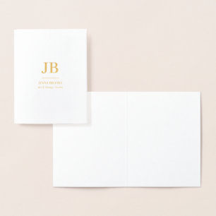 Modern Initiaal Monogram, Zakelijk Bedrijf Folie Kaarten