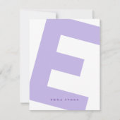 Modern Initiaal Oversized Monogram en Naam Notitiekaartje (Voorkant)