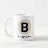 Modern Initial Mug – “B is for [Name]” Design (Gauche)