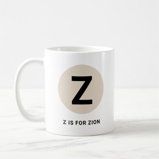 Modern Initial Mug – “Z is for [Name]” Design Koffiemok (Links)