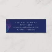 Modern Ink Blotch Blue Mini Visitekaartje (Achterkant)