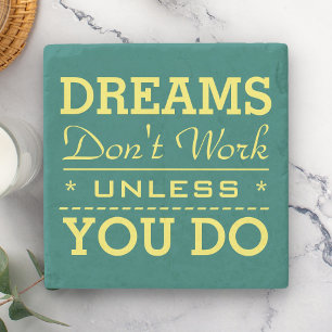 Modern Inspirerend citaat voor typografie Stenen Onderzetter