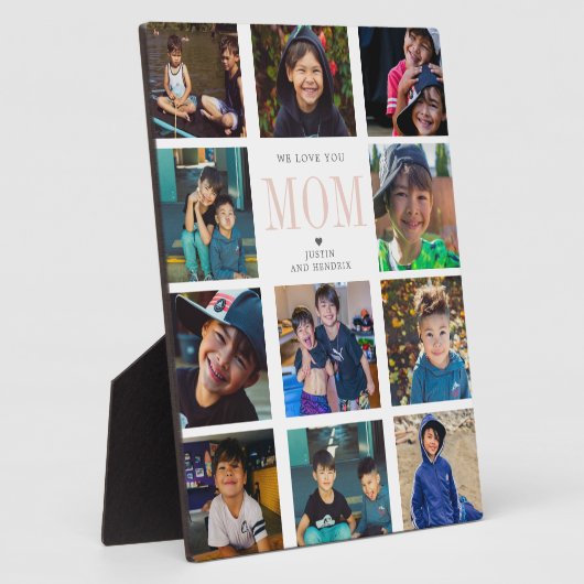 Modern Instagram 11 Photo Collage Plaque (Côté)