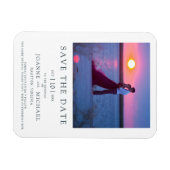 Modern Instant Photo Couple Save the Date Wedding Magneet (Horizontaal)