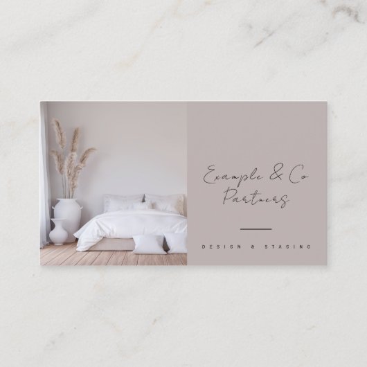 Modern Interieur Design aangepaste foto Visitekaartje (Achterkant)