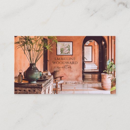 Modern interieur makelaar onroerend goed visitekaartje (Voorkant)