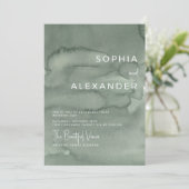 Modern Invitation Watercolor Wedding.   (Debout devant)
