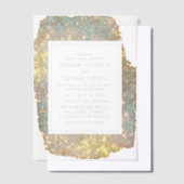 Modern Iridescent Glitter Wedding Vellum Uitnodigingen (Offset)