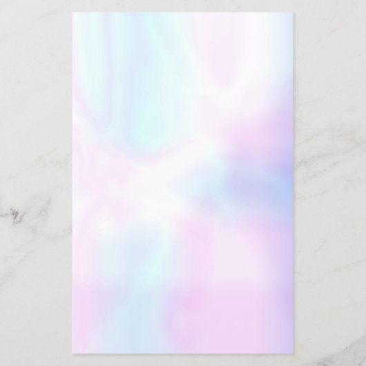 Modern Iridescent Monogram Salon Service Menu (Achterkant)