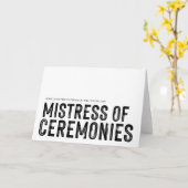 Modern is ons mistres van de ceremonies bruiloft kaart (Gele Bloem)