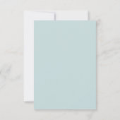 Modern Island Beach Bruiloft RSVP - Blauw (Achterkant)