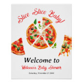 Modern Italiaans Baby shower voor Slice Slice Slic Perfect Poster (Voorkant)
