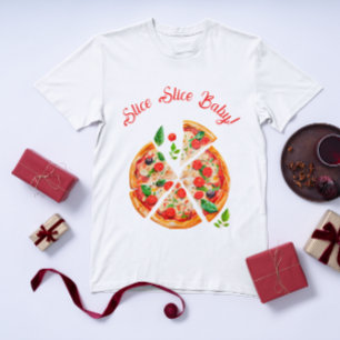 Modern Italiaans Baby shower voor Slice Slice Slic T-shirt