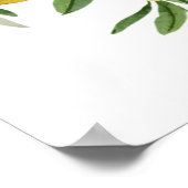 Modern Italiaans bruiloftsontvangstbord met citroe Poster (Hoek)