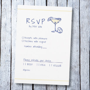 Modern Italiaans Mediterraan limoncello RSVP Kaartje