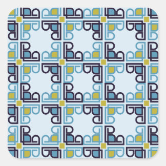 Modern Italiaans renaissance mozaïek Vierkante Sticker