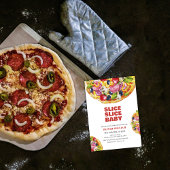 Modern Italiaans Slice Pizza Baby shower Kaart