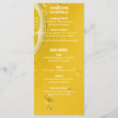 Modern Italiaans zomer bruiloft menu (Achterkant)