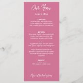 Modern Italiaans zomer bruiloft menu (Voorkant)