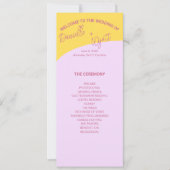 Modern Italiaans zomerhuwelijksprogramma (Voorkant)