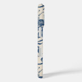 Modern Ivoor Navy Blue Floral Pattern Case-Mate iPhone Case (Achterkant / Rechts)
