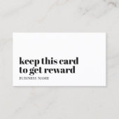 Modern Ivoor Zwart Wit Beauty Bold Salon Klantenkaartje (Voorkant)