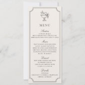 Modern Ivory Double Frame Elegant Wedding Menu Kaart (Voorkant)