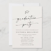 Modern Ivory Non Photo Graduation Party Invitation (Devant)