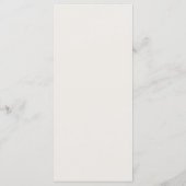 Modern Ivory Roos Bruiloft Plat Menu (Achterkant)