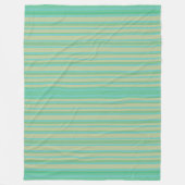 Modern Jade Green Stripe Fleece Blanket (Voorkant)
