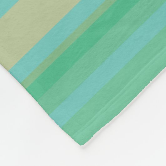 Modern Jade Green Stripe Fleece Blanket (Hoek)