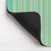 Modern Jade Green Striped Mousepad Muismat (Hoek)