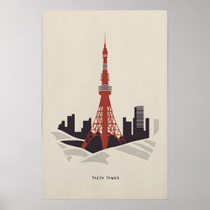 Modern Japan Poster – Minimalistische Print van To