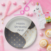 Modern Japans ontwerp voor zwarte en gouden kerami Papieren Bordje (Feest)