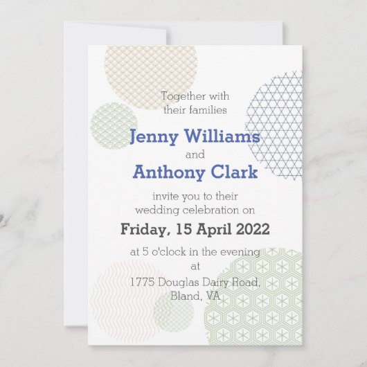 Modern Japans papieren patroon Kaart (Voorkant)