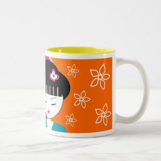 Modern Japanse Geisha Girl Coffee Mok
