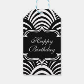 Modern Jazz Age Elegant Zwart-Wit jaren '20 Cadeaulabel (Voorkant)