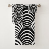Modern Jazz Age Roaring Twenties Zwart-wit Bad Handdoek (Insitu)