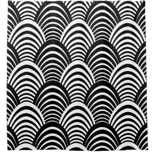 Modern Jazz Age Roaring Twenties Zwart-wit Douchegordijn (Voorkant)